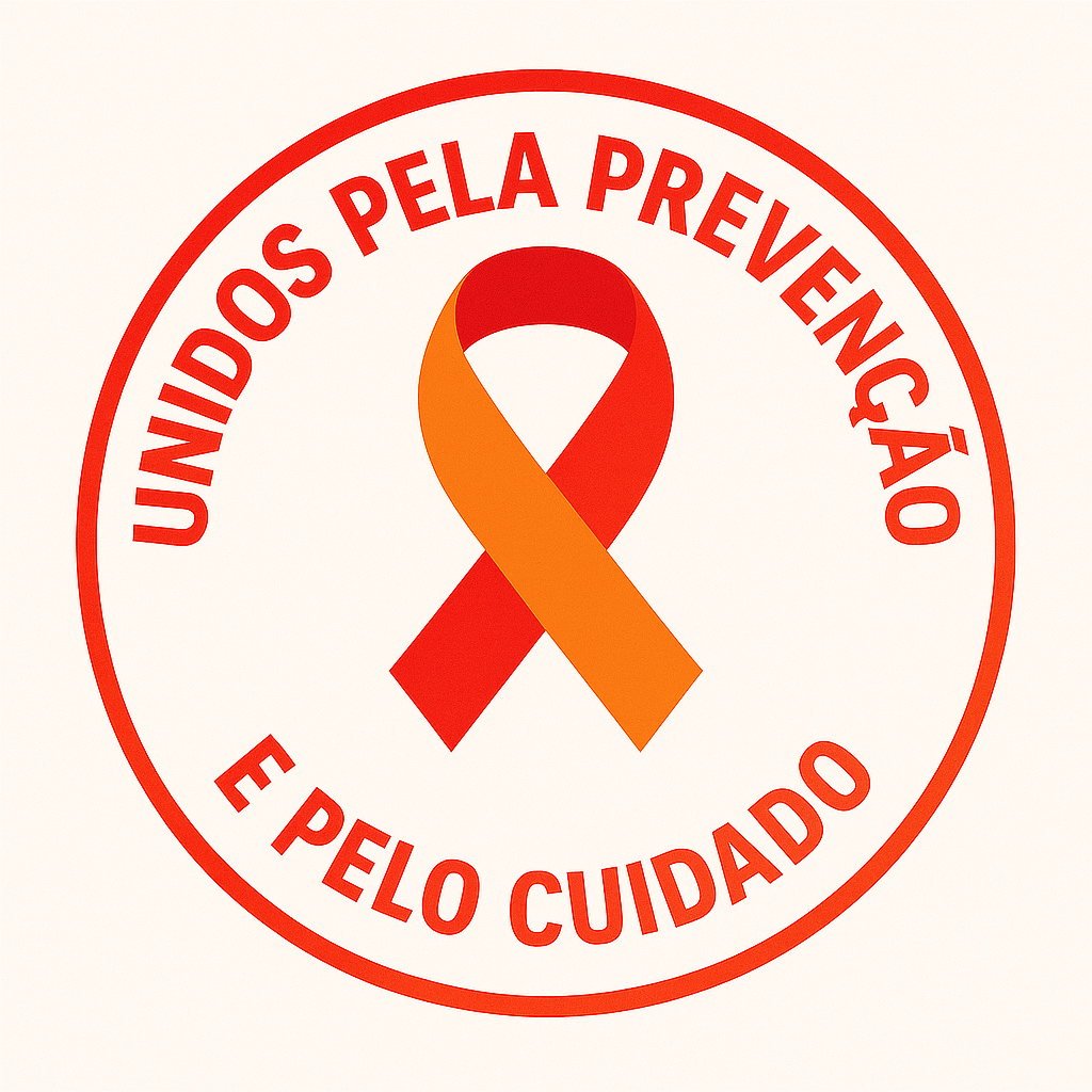 Badge Dezembro Vermelho e Laranja